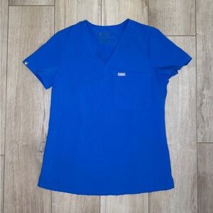 FIGS Catarina One Pocket Scrub Top XS Royal Blue